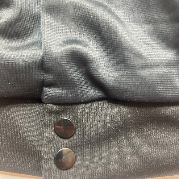 Nike Air Jordan Varsity Jacket Button Front M Youth Black Red Preowned - Picture 4 of 7